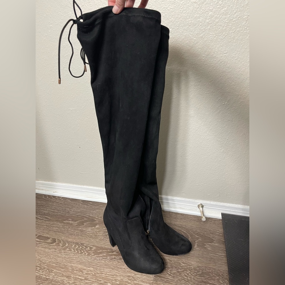 Women's Black Thigh High Boots